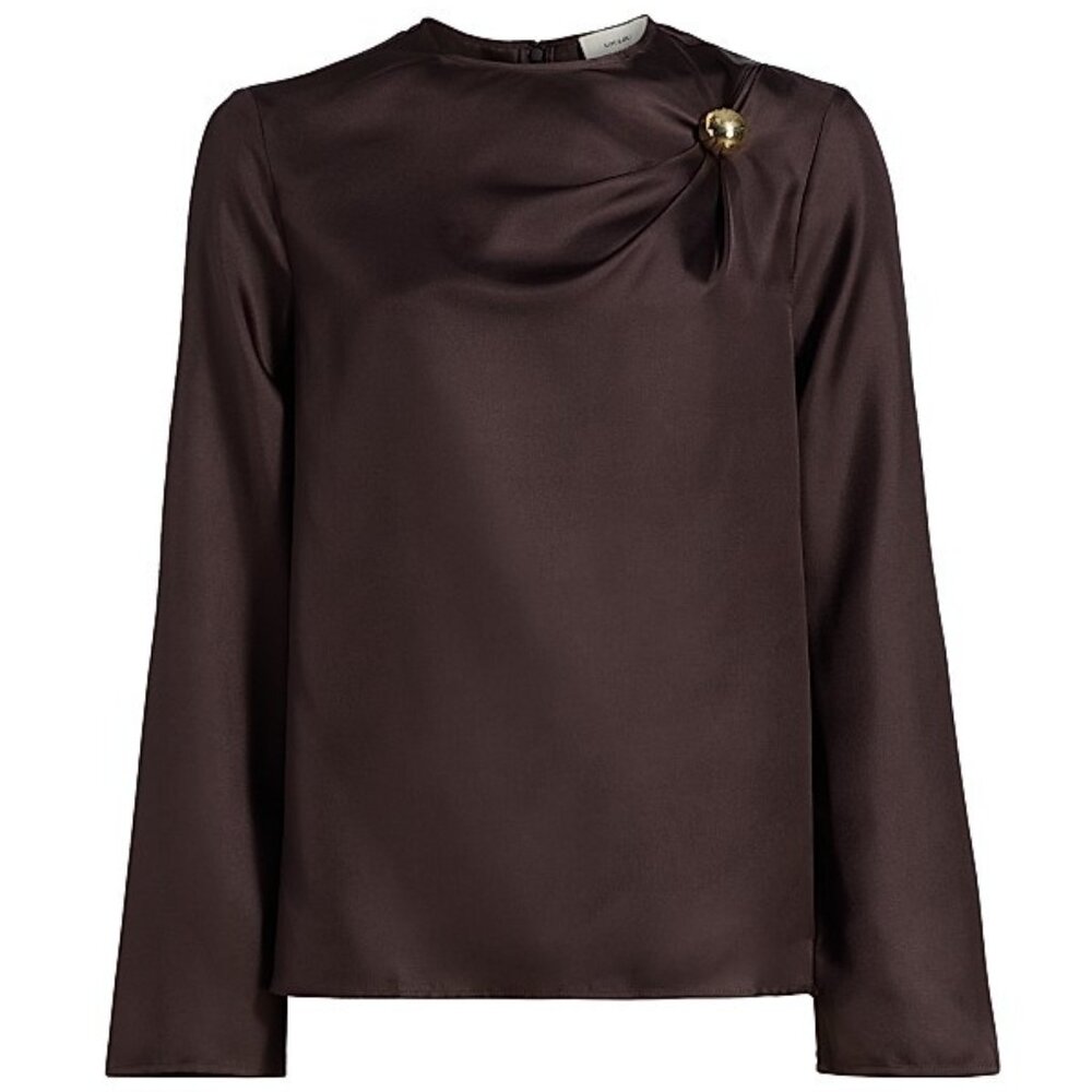 NWT LouLou de Saison Azae Draped Blouse, XS